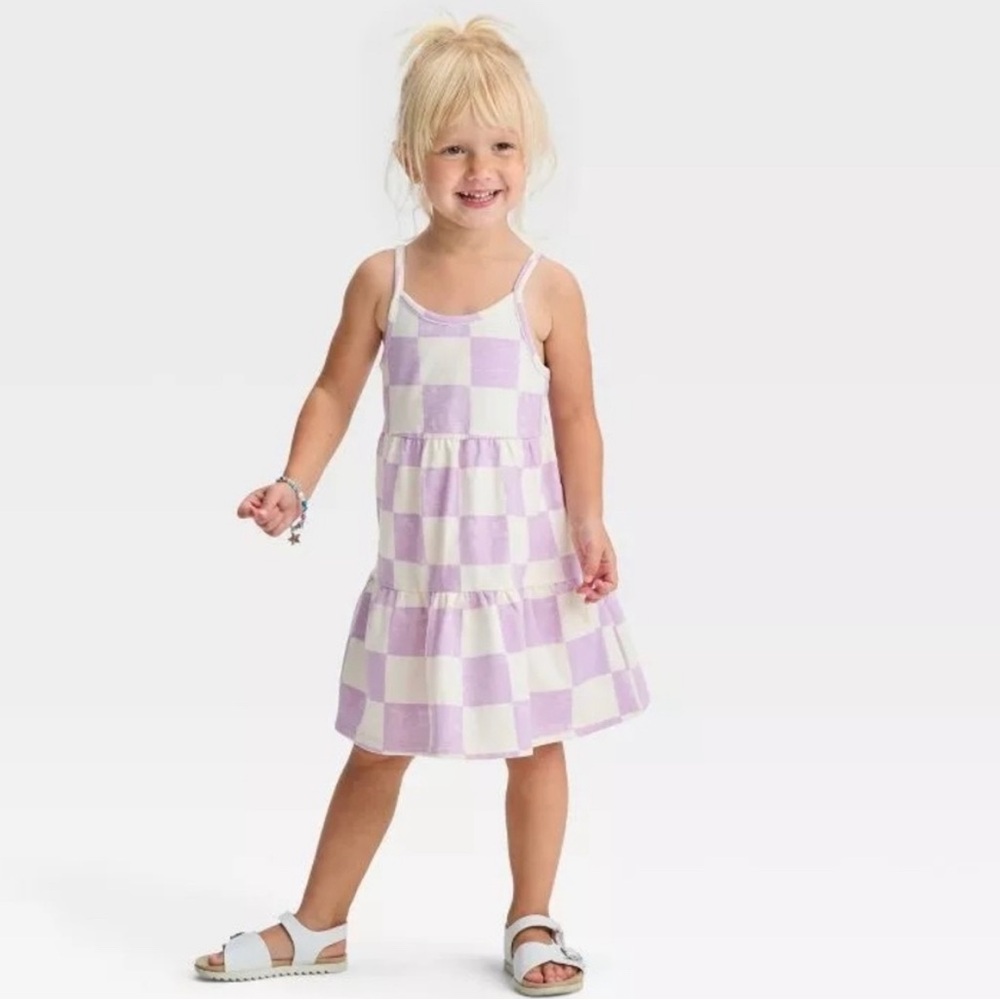 $5‎ ADD ON Zara Dress Grayson Mini pink white checkered toddler 18M TARGET